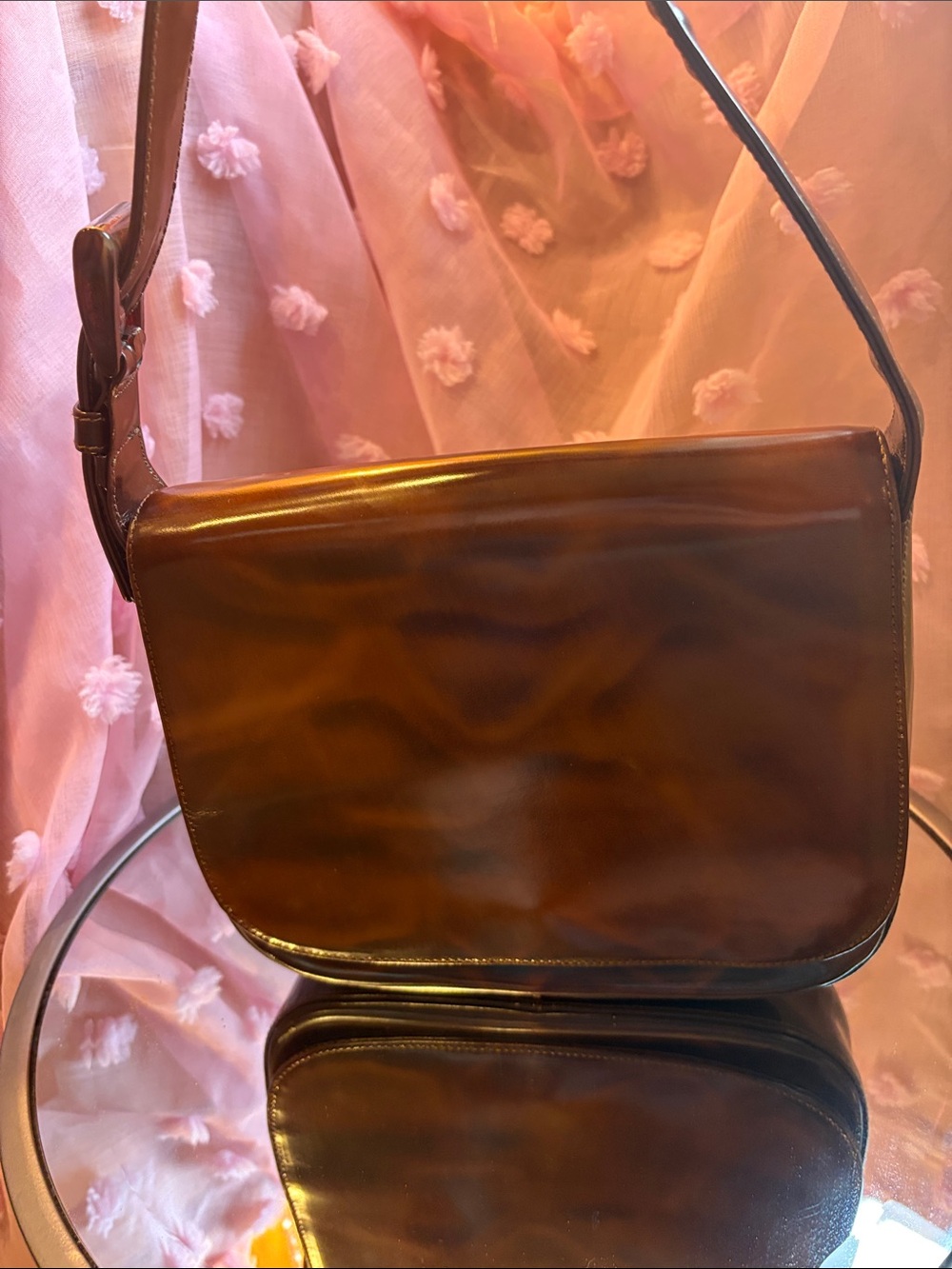 Vintage 1996 Prada "Tabacco" Brown Stampa Giraffa Shoulder Bag B6680